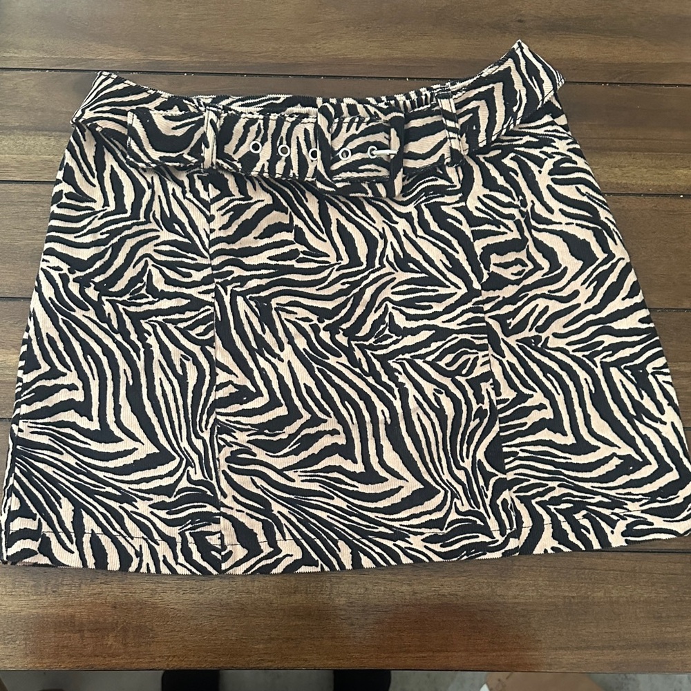 Wild Fable Zebra Pattern Mini Skirt